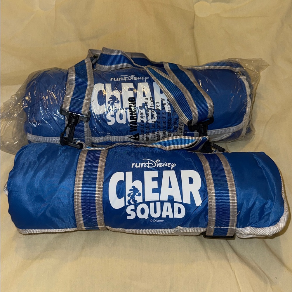 Run Disney ChEAR Squad Blue and White Portable Stadium Blanket